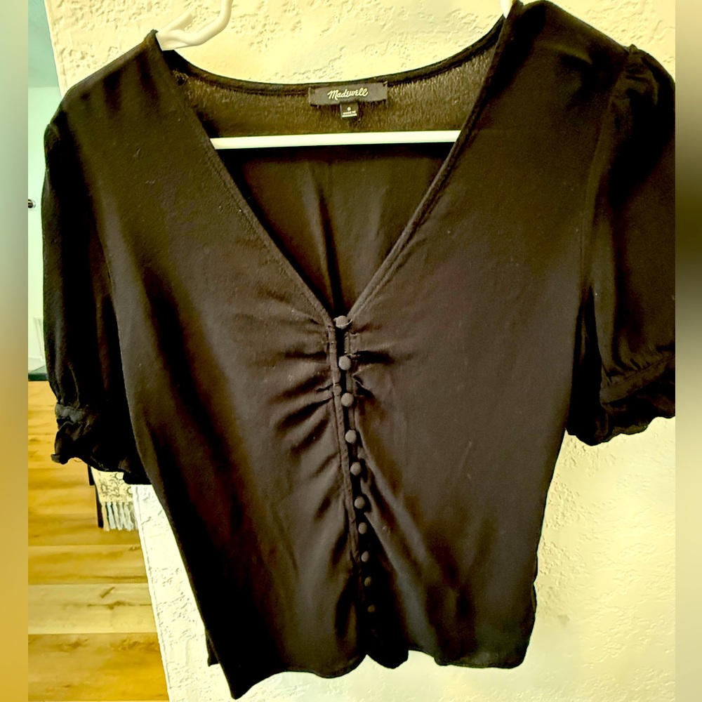 Madewell Black Button-Down Blouse